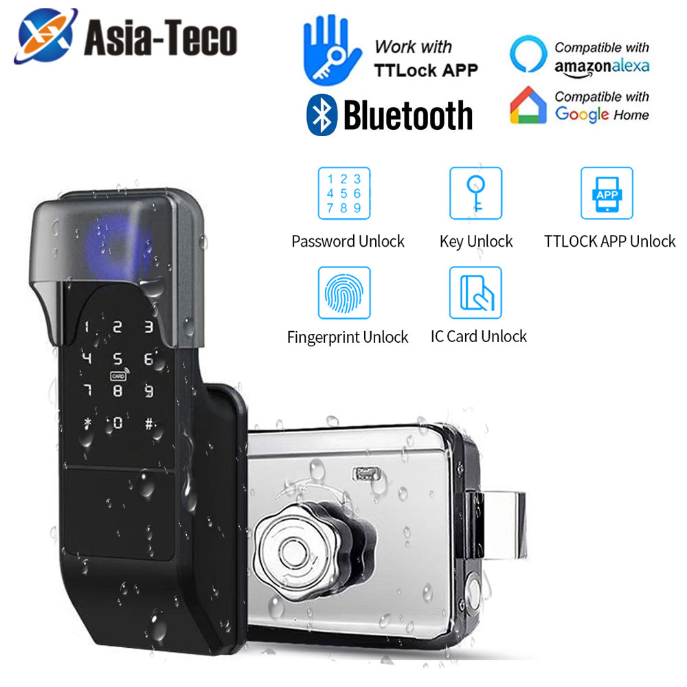 Smart Garden Gate Lock - Cerradura de puerta inteligente con huella