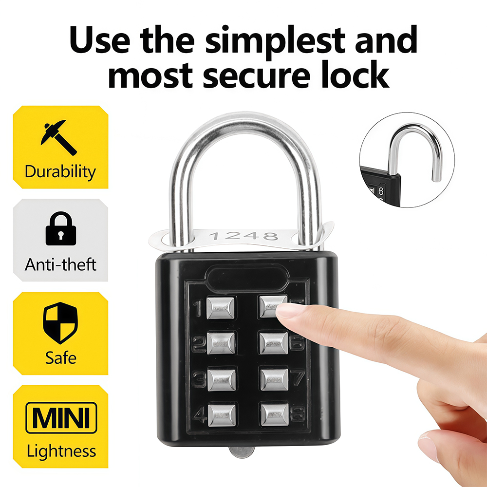 Smart Garden Gate Lock - Candado con combinación de 8 dígitos