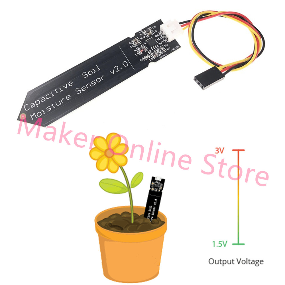 Sensor capacitivo de humedad d - Smart Garden With Arduino reseña y precio