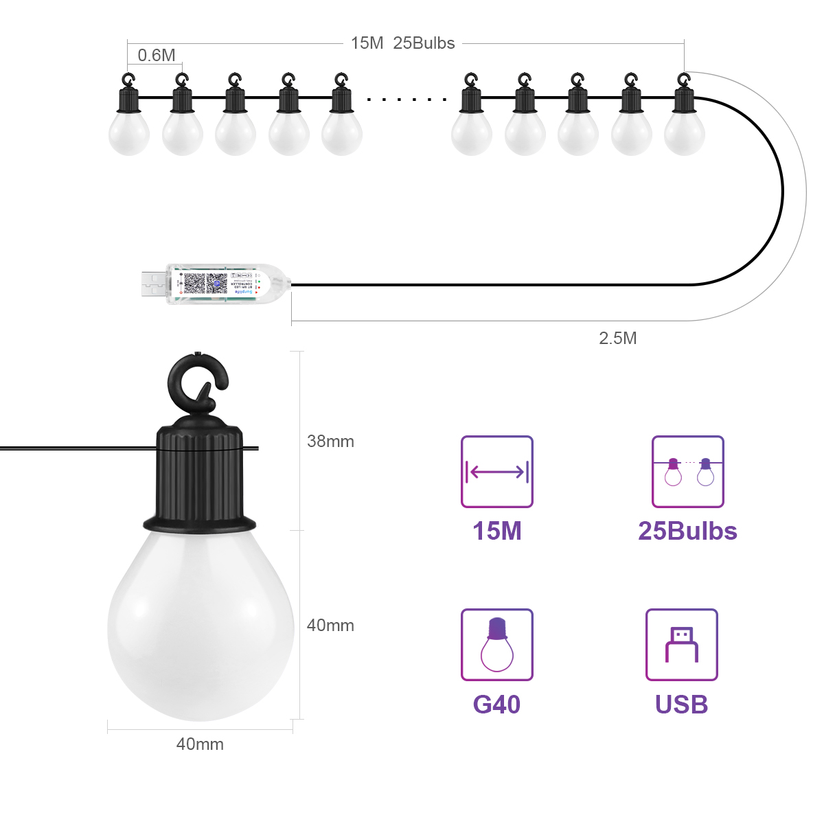 Guirnalda de luces LED intelig - Smart Garden Festoon Lights reseña y precio