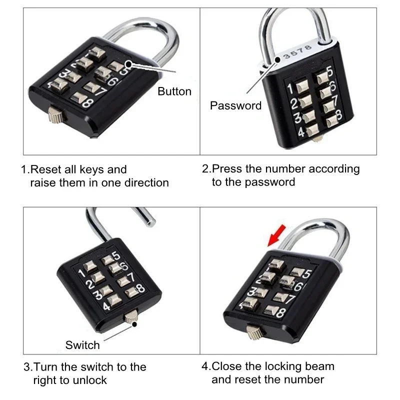 Candado de combinación para ex - Smart Garden Gate Lock reseña y precio
