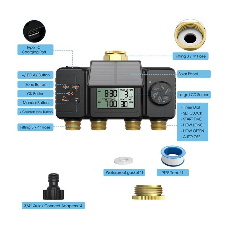 Temporizador de Riego Solar AB - Smart Garden Tap Timer reseña y precio