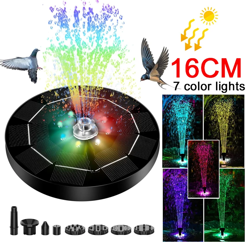 Luz de Fuente Solar giratoria, - Smart Garden Light Camera reseña y precio