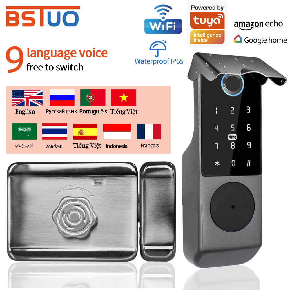 TUYA-cerradura de puerta intel - Smart Garden Gate Lock reseña y precio