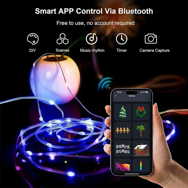DIY RGBIC luces de cadena inte - Smart Garden Festoon Lights reseña y precio