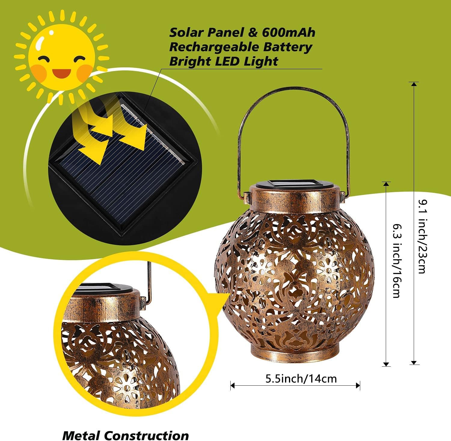 1-6 Lámparas Solares Marroquíe - Smart Garden Light Camera reseña y precio