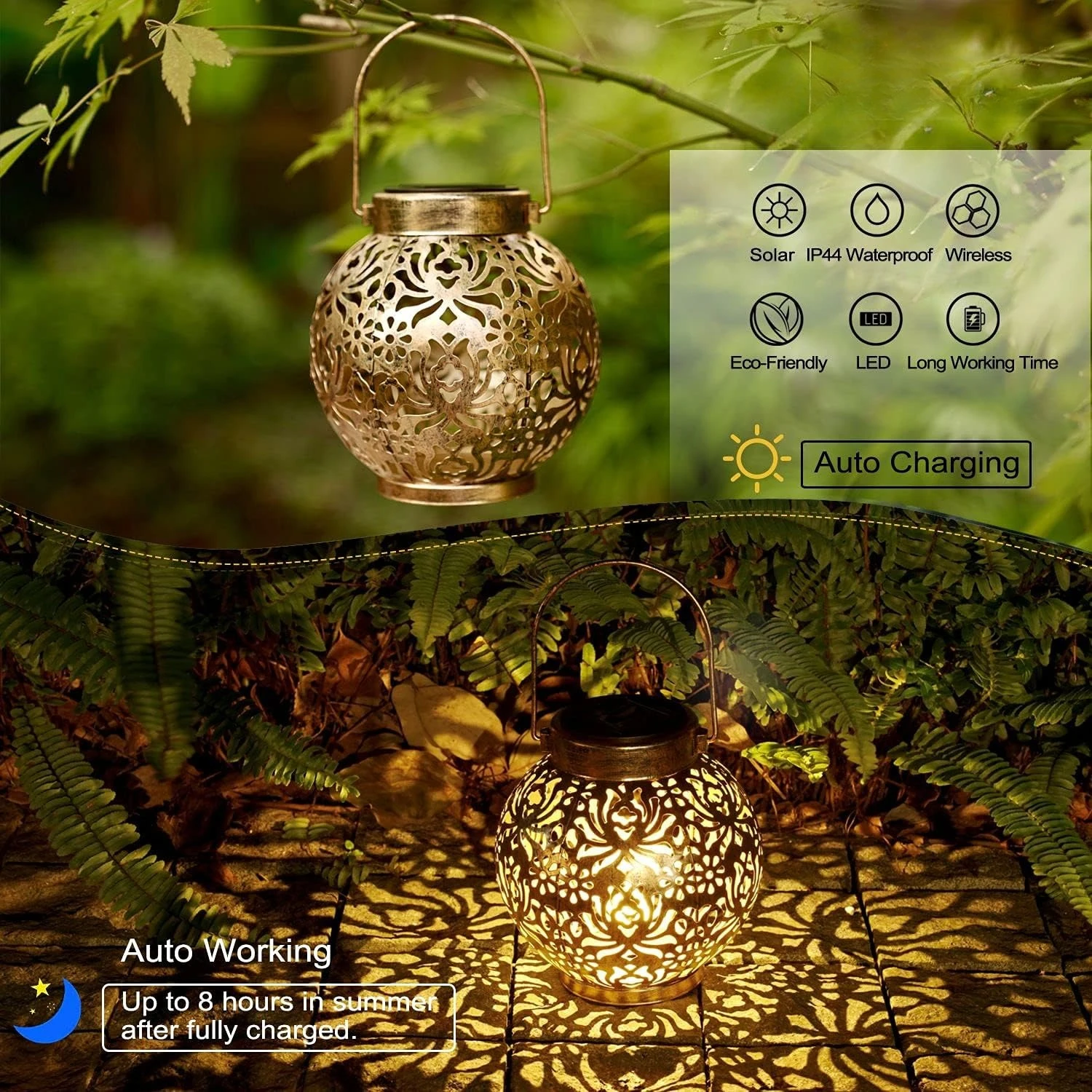 1-6 Lámparas Solares Marroquíe - Smart Garden Light Camera reseña y precio