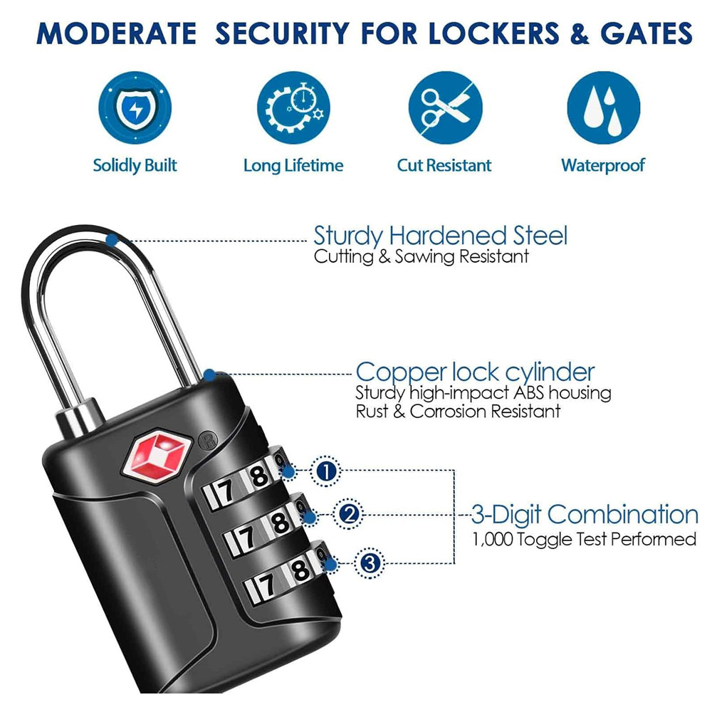 Candados para equipaje aprobad - Smart Garden Gate Lock reseña y precio