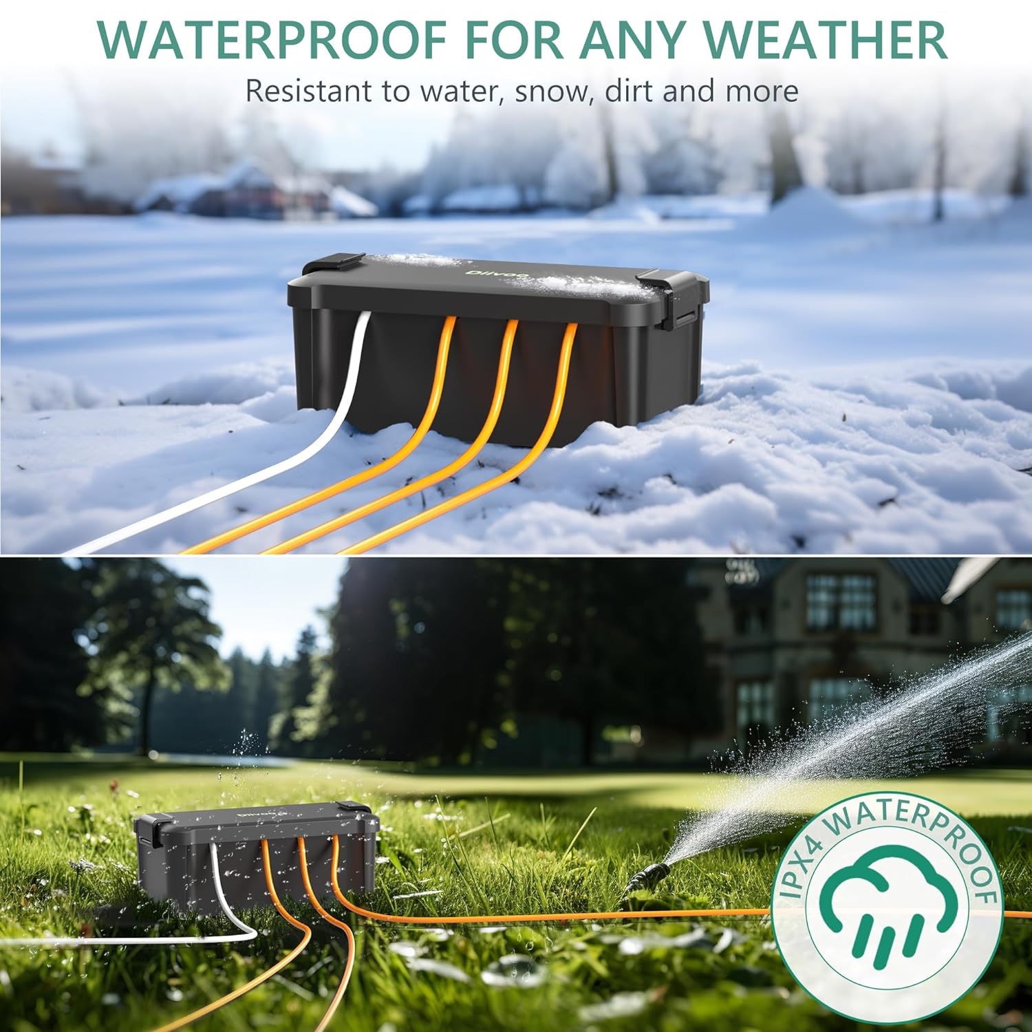 Diivoo-caja eléctrica impermea - Smart Garden Furniture reseña y precio