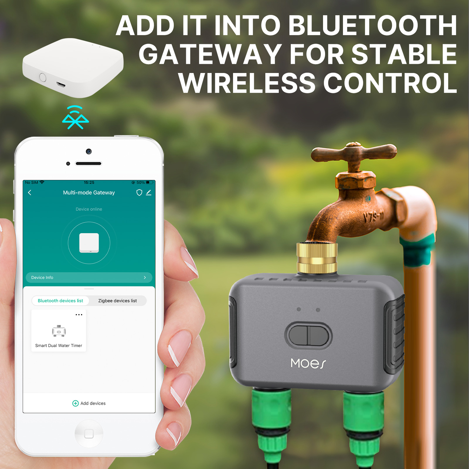 MOES Bluetooth Válvula de agua - Smart Garden Tap Timer reseña y precio