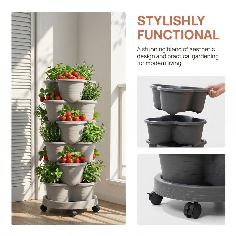 Maceta Vertical Apilable de Mú - Vertical Planter Tower reseña y precio