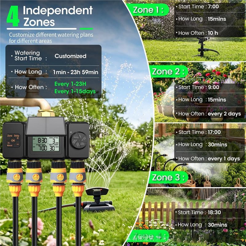 Temporizador de Riego Solar GY - Smart Garden Tap Timer reseña y precio