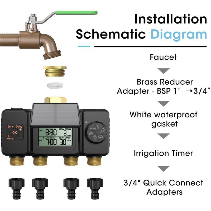 Temporizador de Riego Solar GY - Smart Garden Tap Timer reseña y precio