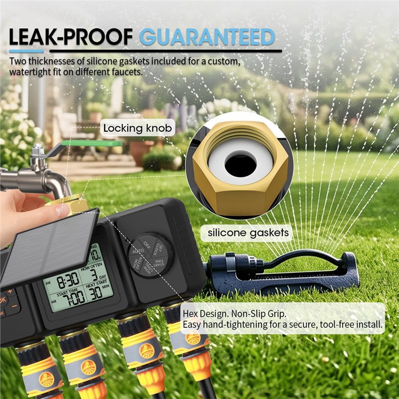 Temporizador de riego solar PH - Smart Garden Tap Timer reseña y precio