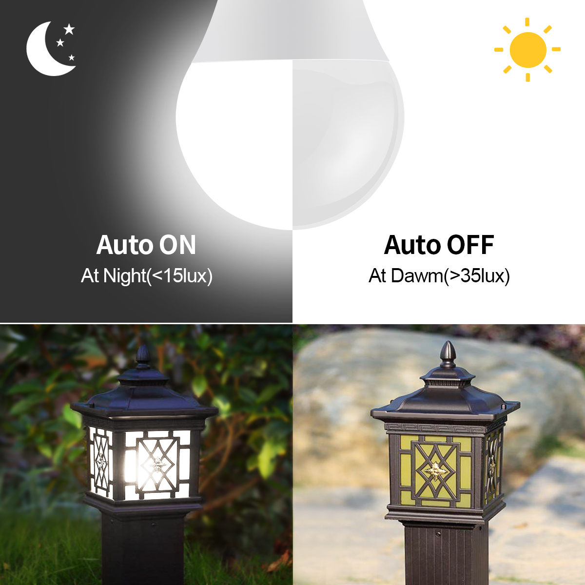 AC110V/220V luz nocturna diurn - Smart Garden Festoon Lights reseña y precio