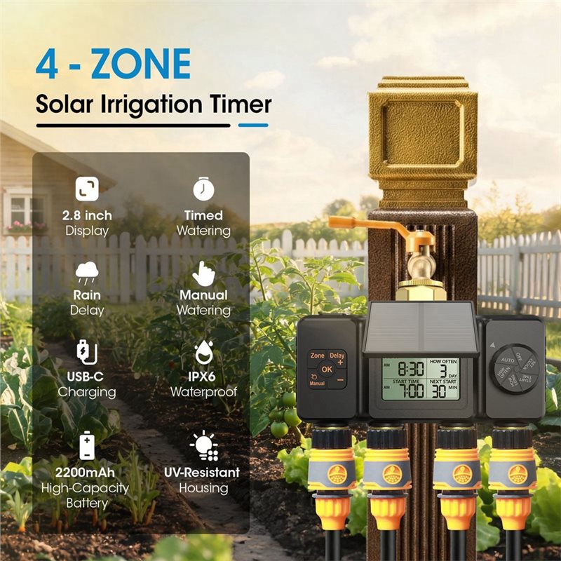 Temporizador de Riego Solar B9 - Smart Garden Tap Timer reseña y precio