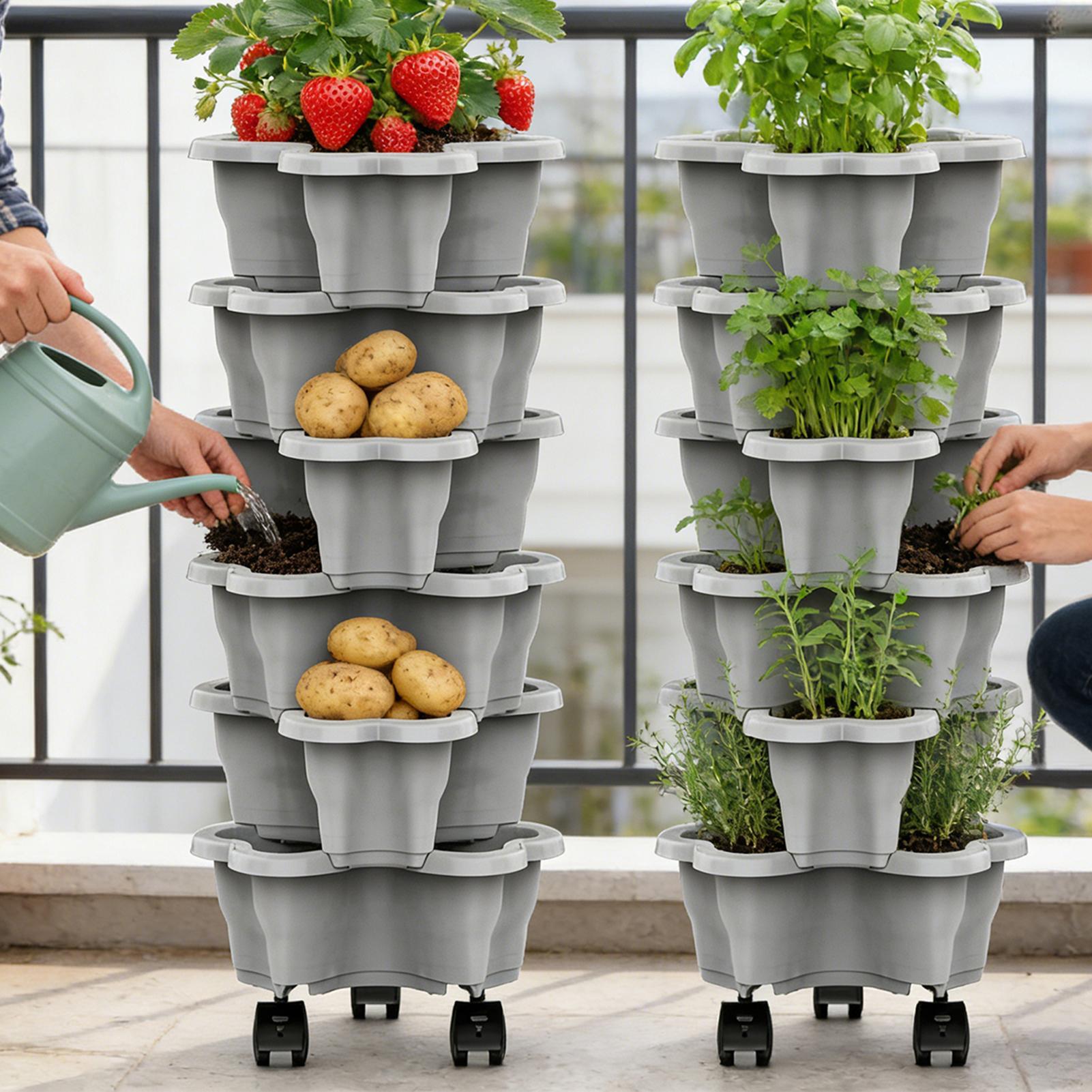 Torre de Macetas Apilable Vert - Vertical Planter Tower reseña y precio