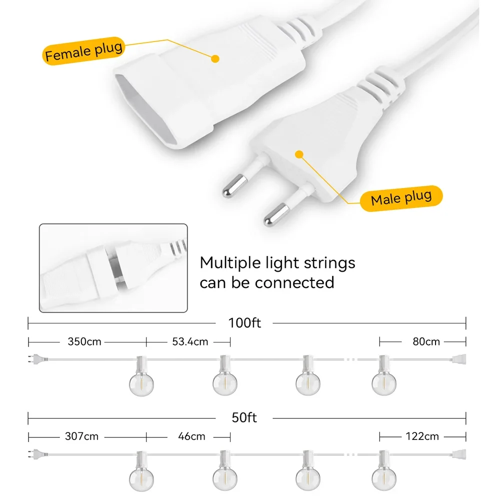 Guirnalda de luces LED G40 de  - Smart Garden Furniture reseña y precio