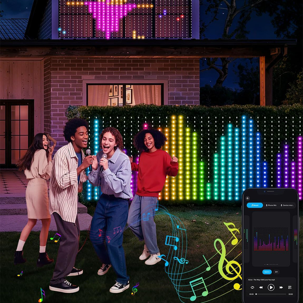 Luces de cortina programables  - Smart Garden Netting reseña y precio