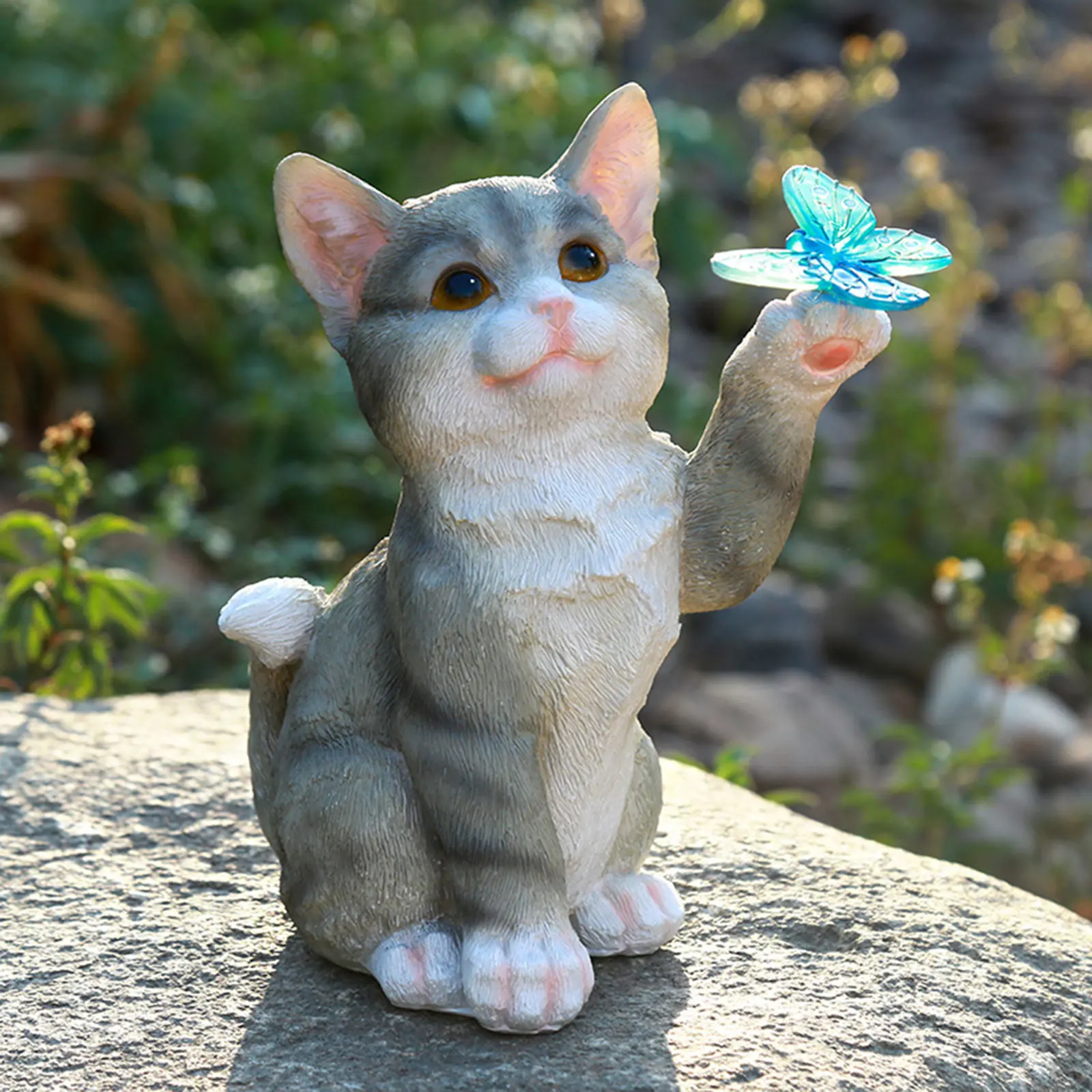 Escultura de gato al aire libr - Smart Garden Light Camera reseña y precio