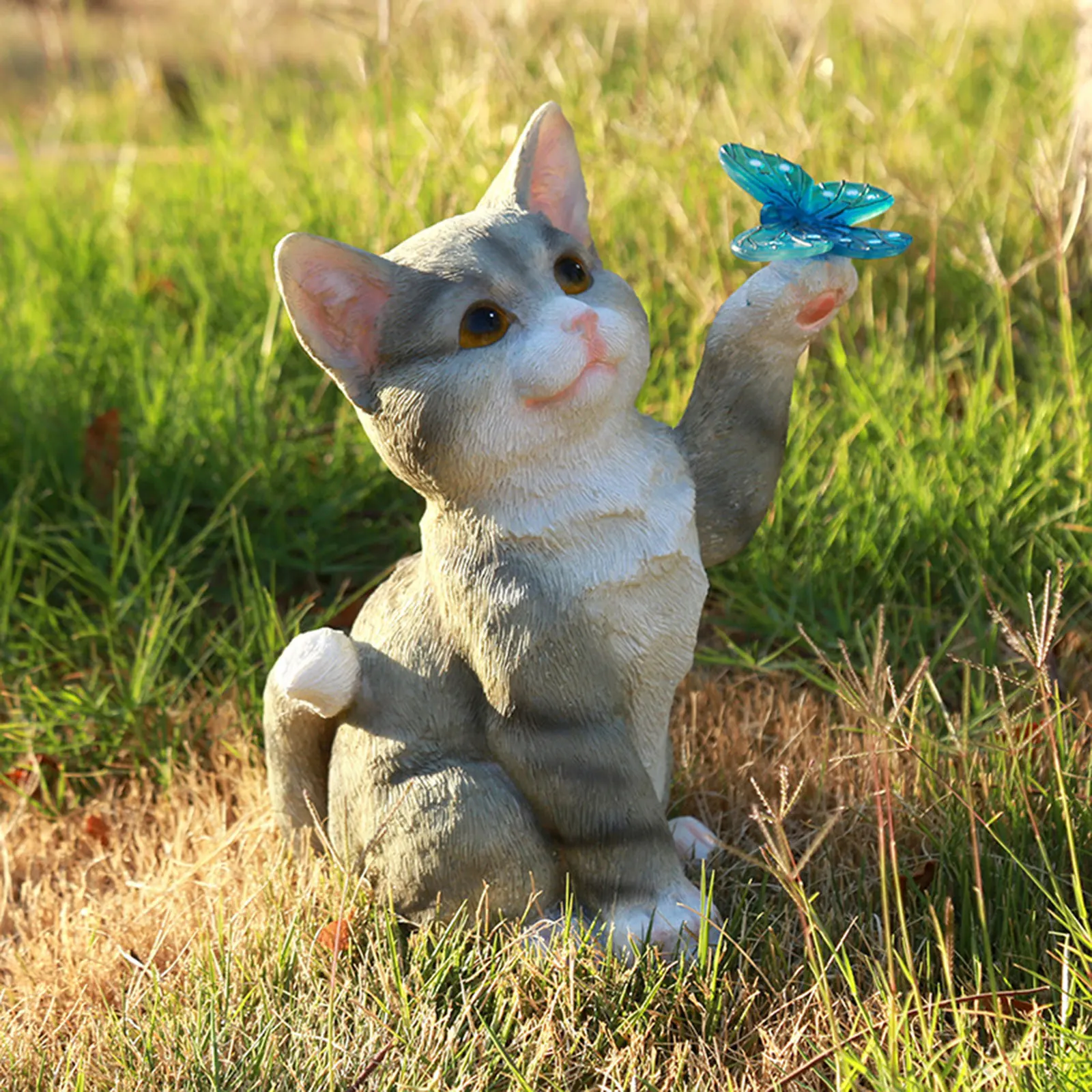Escultura de gato al aire libr - Smart Garden Light Camera reseña y precio