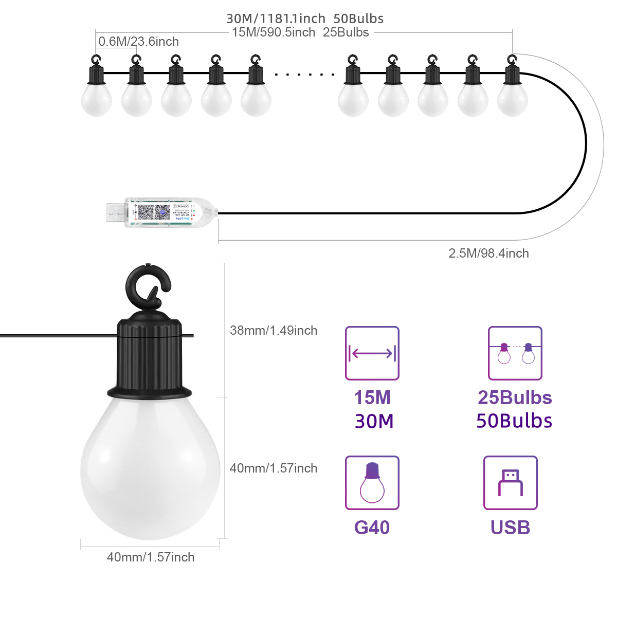 Guirnalda de Luces LED Intelig - Smart Garden Festoon Lights reseña y precio