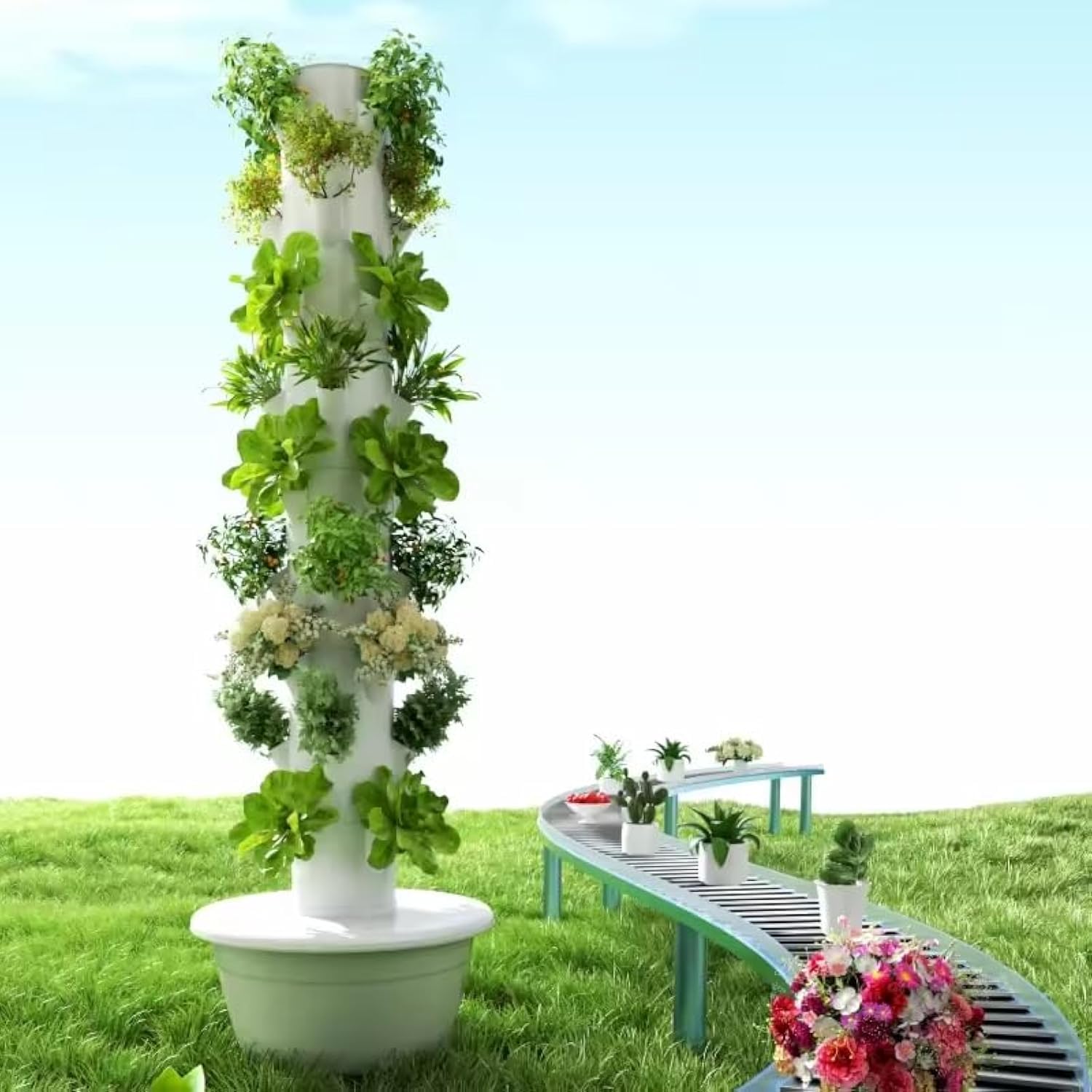Torre de Cultivo Hidropónico V - Vertical Planter Tower reseña y precio